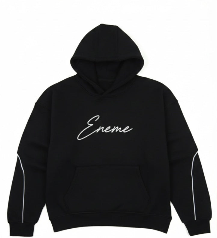 Black Oversized Drop Shoulder